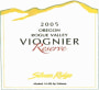 Silvan Ridge Reserve Viognier 2005 Front Label