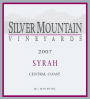 Silver Mountain  Syrah 2007 Front Label
