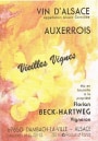 Cave de Florian Beck-Hartweg Alsace Auxerrois Vieilles Vignes 2009 Front Label