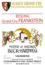 Cave de Florian Beck-Hartweg Alsace Frankstein Grand Cru Riesling 2014 Front Label