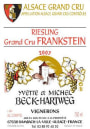 Cave de Florian Beck-Hartweg Alsace Frankstein Grand Cru Riesling 2007 Front Label
