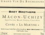 Domaine La Soufrandiere Macon Uchizy Cuvee La Martine 2014 Front Label