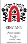 Sineann Abondante Red 2012 Front Label