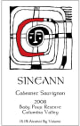 Sineann Baby Poux Reserve Cabernet Sauvignon 2008 Front Label