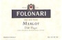 Folonari Venezie Merlot 1998 Front Label