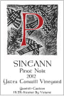 Sineann Winery Yates Conwill Vineyard Pinot Noir 2012 Front Label