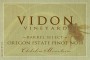 Vidon Vineyard Barrel Select Pinot Noir 2010 Front Label