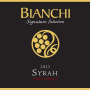 Bianchi Vineyards Signature Selection Syrah 2013 Front Label