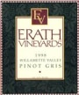 Erath Pinot Gris 1998 Front Label