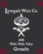 Sleight Of Hand Renegade Wine Co. Grenache 2013 Front Label
