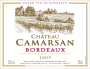 Caves de Rauzan Bordeaux Chateau Camarsan 2009 Front Label