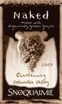 Snoqualmie Naked - Organic Chardonnay 2009 Front Label