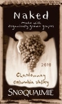 Snoqualmie Naked - Organic Chardonnay 2010 Front Label