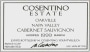 Cosentino Oakville Cabernet Sauvignon 1999  Front Label