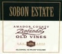 Sobon Estate Old Vines Zinfandel 2014 Front Label