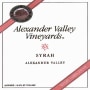Alexander Valley Vineyards Syrah 2004 Front Label