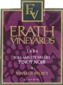 Erath Vintage Select Pinot Noir 1996 Front Label
