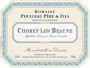 Domaine Poulleau Chorey-les-Beaune 2010 Front Label