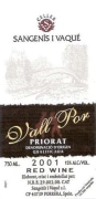 Celler Sangenis Vall Por 2001 Front Label