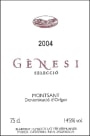 Celler Vermunver Genesi Seleccio 2004 Front Label