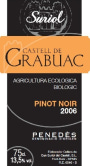 Cellers de Can Suriol Castell de Grabuac Pinot Noir 2006 Front Label