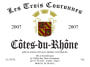 Cellier des Dauphins Les Trois Couronnes Cotes du Rhone 2007 Front Label