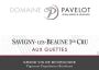 Domaine Pavelot Savigny-Les-Beaune Aux Guettes Premier Cru 2013 Front Label