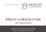 Domaine Pavelot Savigny-Les-Beaune Les Peuillets Premier CRU 2013 Front Label