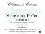 Philippe Bouzereau - Chateau de Citeaux Meursault Perrieres Premier Cru 2007 Front Label