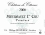 Philippe Bouzereau - Chateau de Citeaux Meursault Perrieres Premier Cru 2006 Front Label