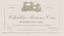 Domaine Geoffroy Chablis Fourchaume Premier Cru 2012 Front Label