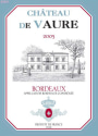 Chais de Vaure Bordeaux 2005 Front Label