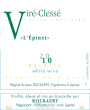 Maison Rijckaert Maconnais Vire-Clesse L'Epinet 2010 Front Label