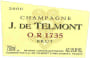 Champagne Telmont O. R 1735 Grand Cru Brut 2000 Front Label
