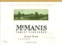McManis Family Vineyards Pinot Noir 2010 Front Label