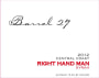 Barrel 27 Right Hand Man Syrah 2012 Front Label