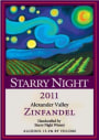 Starry Night Winery Alexander Valley Zinfandel 2011 Front Label