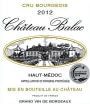 Chateau Balac Haut-Medoc 2012 Front Label