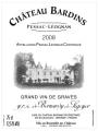 Chateau Bardins Pessac-Leognan Rouge 2008 Front Label