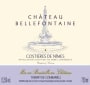 Chateau Bellefontaine Costieres de Nimes Rouge 2012 Front Label