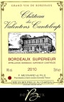 Chateau Bois Malot Bordeaux Superieur Chateau des Valentons Canteloup 2010 Front Label