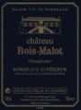 Chateau Bois Malot Bordeaux Superieur Tradition 2009 Front Label