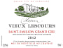 Chateau Carteau Saint-Emilion Chateau Vieux Lescours Grand Cru 2012 Front Label