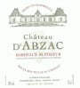 Chateau D'abzac Bordeaux Superieur 2013 Front Label