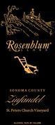 Rosenblum Cellars St. Peters Church Vineyard Zinfandel 1998 Front Label