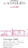 Chateau d'Angles La Clape Classique Red 2008 Front Label