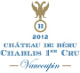 Chateau de Beru Chablis Vaucoupin Premier Cru 2012 Front Label