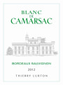 Chateau de Camarsac Bordeaux Blanc 2012 Front Label
