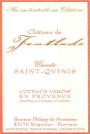 Chateau de Fontlade Coteaux Varois Cuvee Saint Qvinis Rouge 2013 Front Label