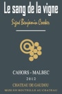 Chateau de Gaudou Cahors Le Sang la Vigne 2012 Front Label
